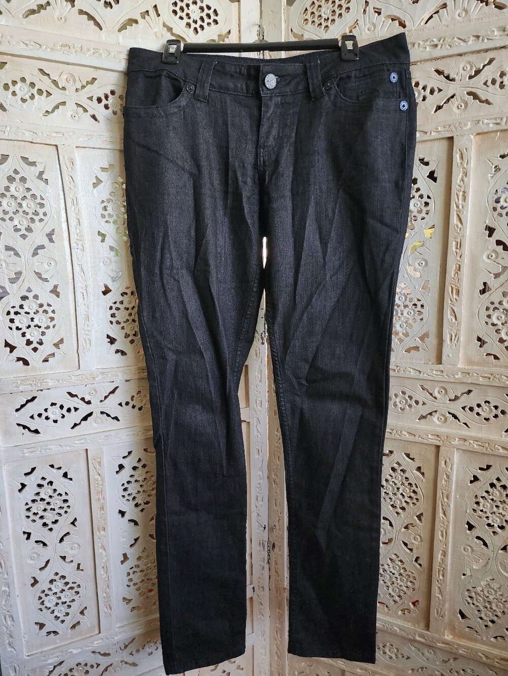Harley Davidson Black Stretchy Denim Jeans- Womens Size 12